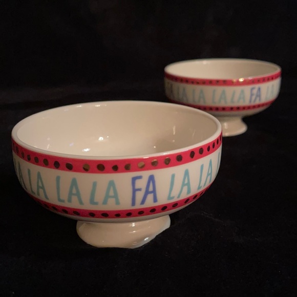 2 Small FA LA LA LA Bowls from Anthropologie - Picture 1 of 5